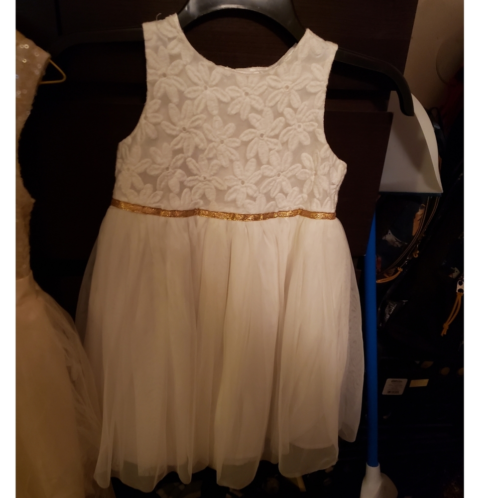 Cat and jack girls white dress size 5t